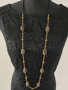 Tower Necklace (Black and Brown)