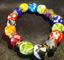 Candy - Glass Bead Stretch Bracelet (Multi Colour)